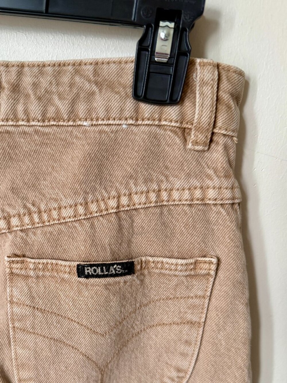 Rollas High Rise Wide Leg Jeans Size 26 | Tan Beige Cotton Denim | NWT - Picture 4 of 5